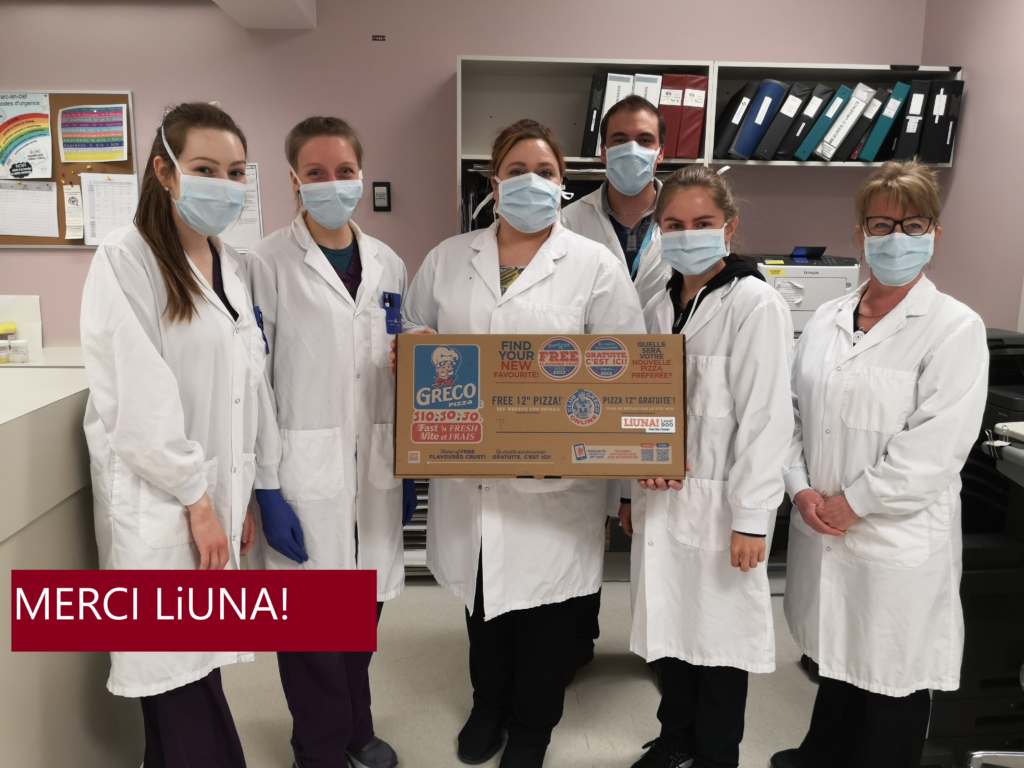 Edmunston hospital presented with pizza during COVID